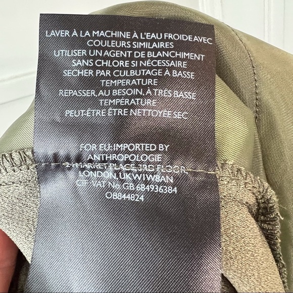 Anthropologie the Essential Pull-On Crepe Olive Green Trouser - Picture 12 of 12